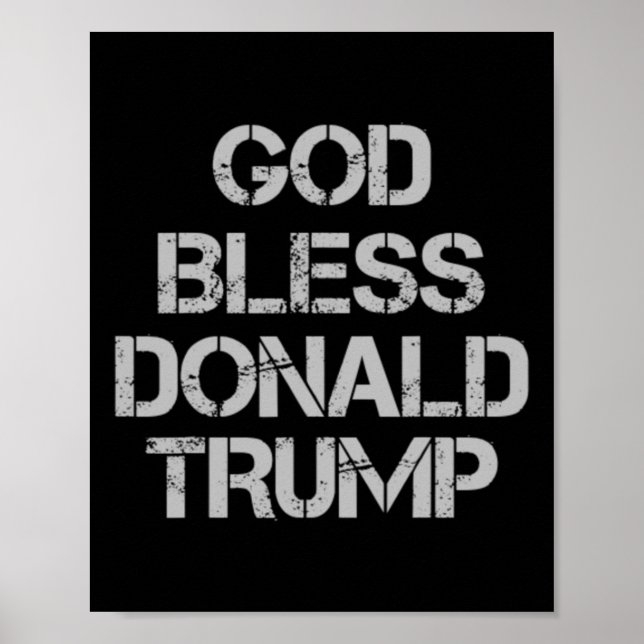 Poster Bless Donald Trump T Shirt (Frente)