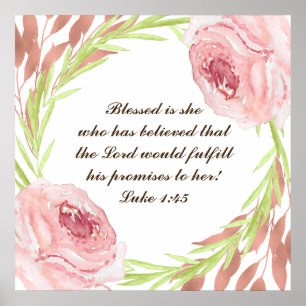 Poster "Blessed é ela… "poster com grinalda de Rosie
