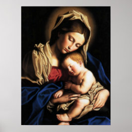Poster Blessed Virgin Mary and Infant Child Jesus