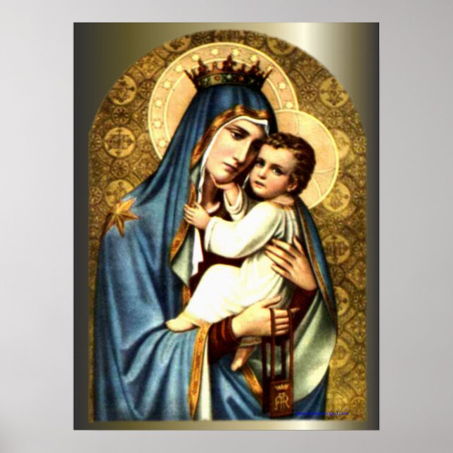 Poster Blessed Virgin Mary and Infant Child Jesus (Frente)