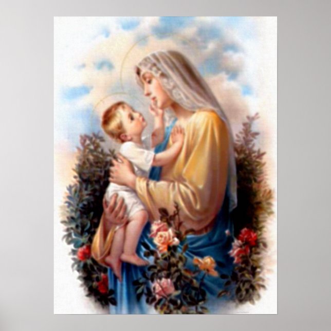 Poster Blessed Virgin Mary and Infant Child Jesus (Frente)
