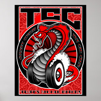 Poster Blindagem 11x14 Canvas vermelha