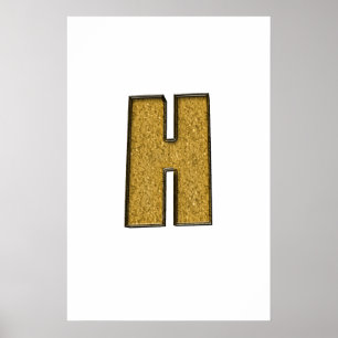 Pôster Bling Dourado H