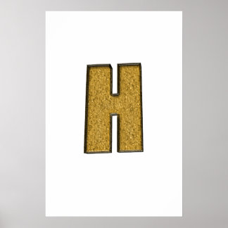 Pôster Bling Dourado H
