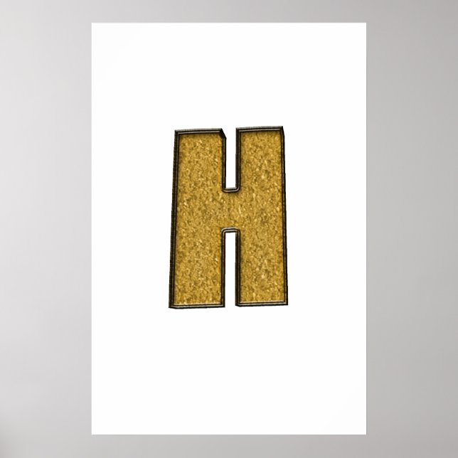 Pôster Bling Dourado H (Frente)