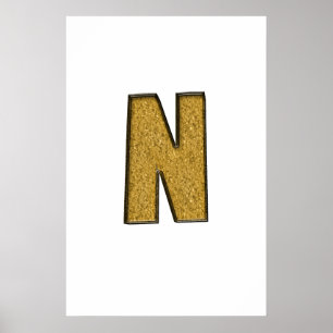 Poster Bling Dourado N