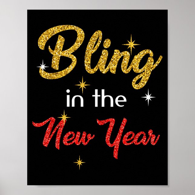 Poster Bling In The New Year Shirt _ New Year's Eve Holid (Frente)