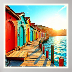 Poster Blisas Sunset: Matizes à beira-mar