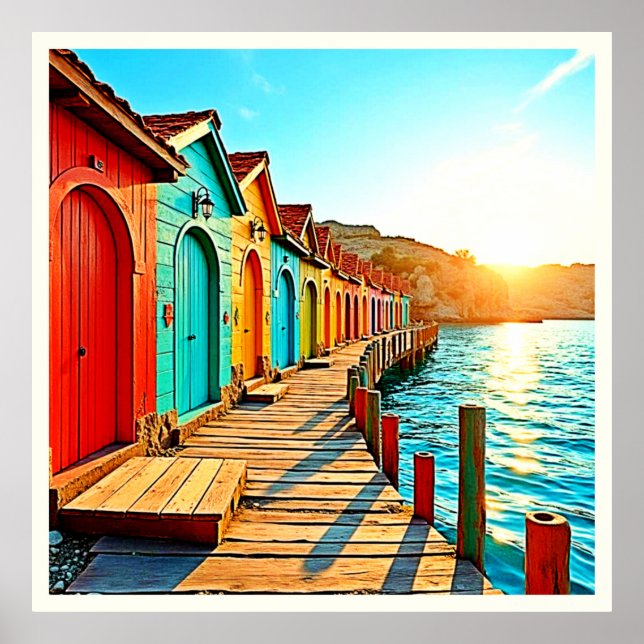 Poster Blisas Sunset: Matizes à beira-mar (Frente)