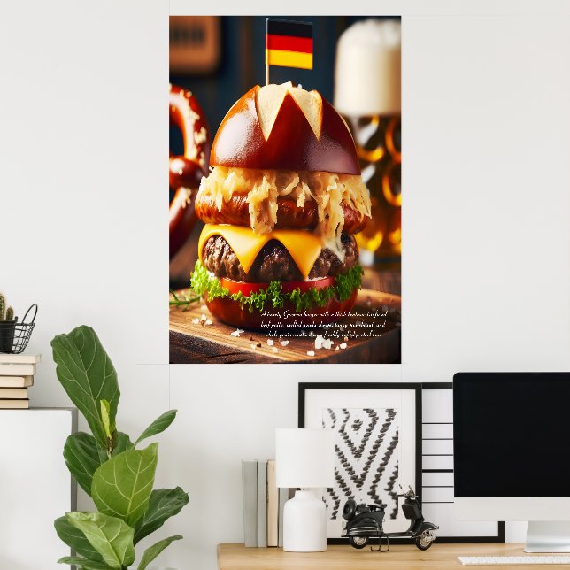 Poster Bliss Bávaro Brat Burger 24x36 (Escritório em casa)