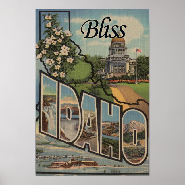 Poster Bliss, IdahoLarge - Letra ScenesBliss, ID (Frente)