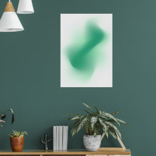 Poster Blob de Aura de Sage Verde Arte Abstrata Minimalis