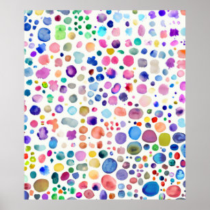 Poster Blobs de Aquarela