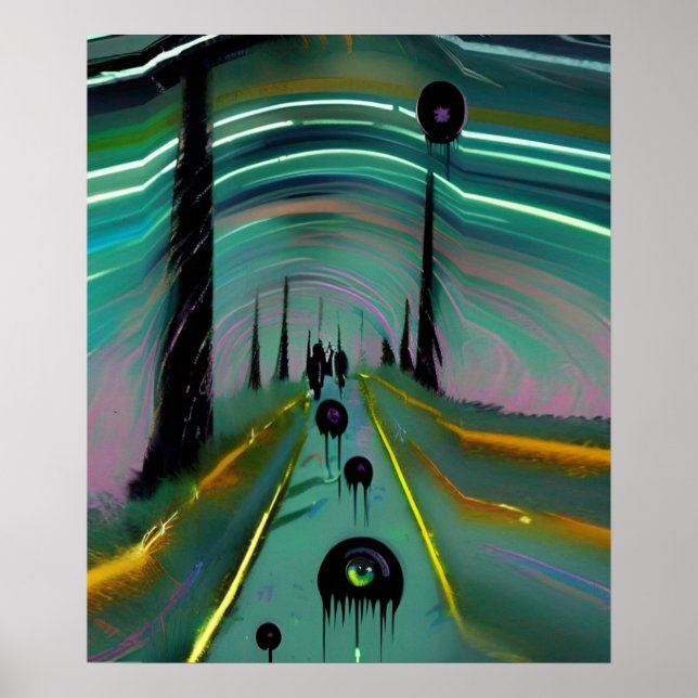 Poster Blobs Pretos (Frente)