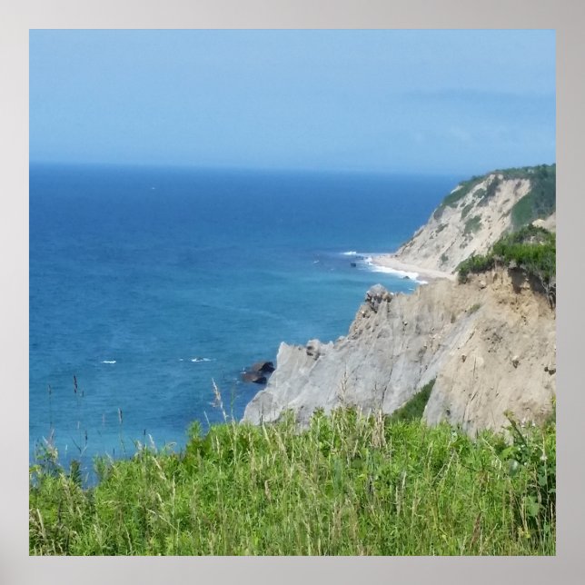 Poster Block Island Bluffs - Block Island, Rhode Island (Frente)