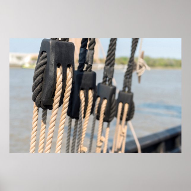 Poster Bloco E Suportes De Um Navio (Frente)