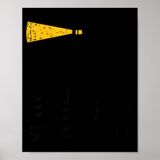 Poster Bloco Farol Náutico do Oceano Fica Aceso Navegação