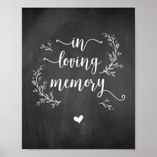 Poster Bloco Rustic Vines Em Memória amorosa, Memorial