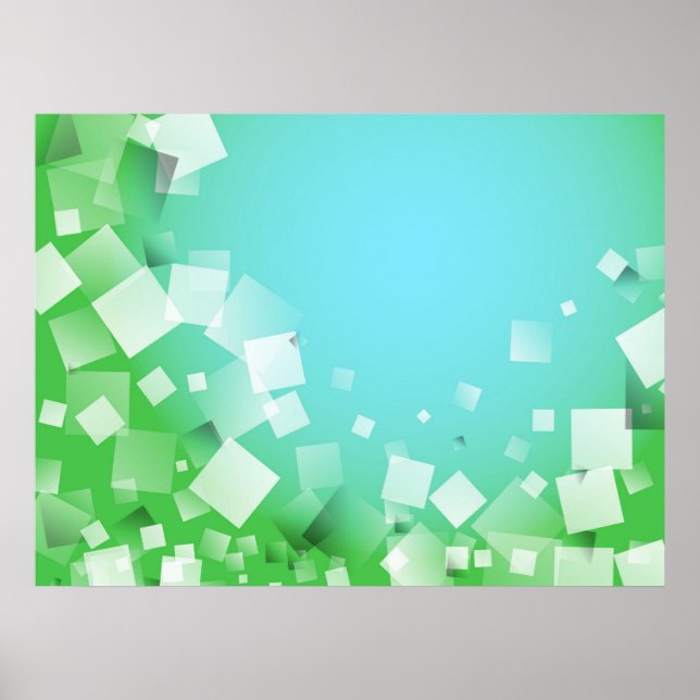 Poster Blocos azuis (Frente)