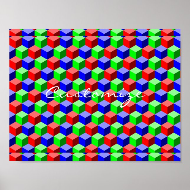 Poster Blocos de construção coloridos Thunder_Cove 3-D (Frente)