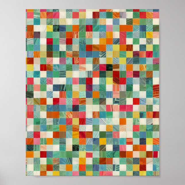 Poster Blocos de Cores Vibrantes: Mistura da Teoria das C (Frente)