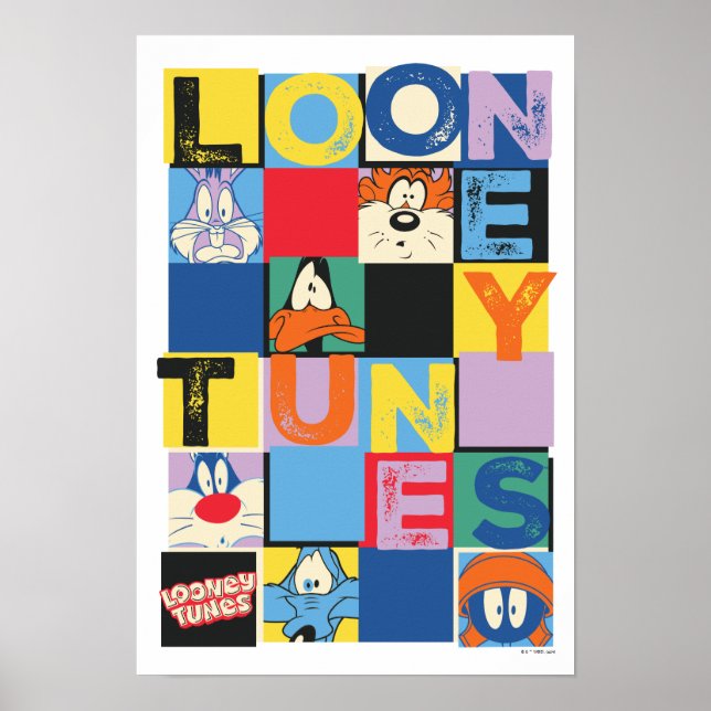 Poster Blocos do Verificador de Caracteres LOONEY TUNES™ (Frente)
