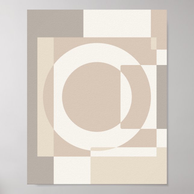 Poster Blocos Geométricos Suaves – Simples e Elegantes (Frente)