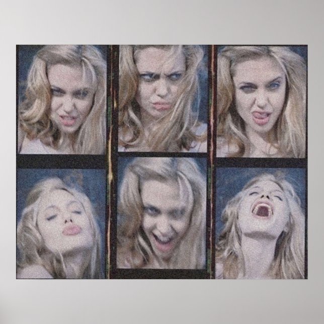 Poster Blonde Angelina Jolie Headshots (Frente)