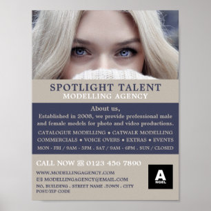 Poster Blonde Model, Modelation Agency, Model Agent