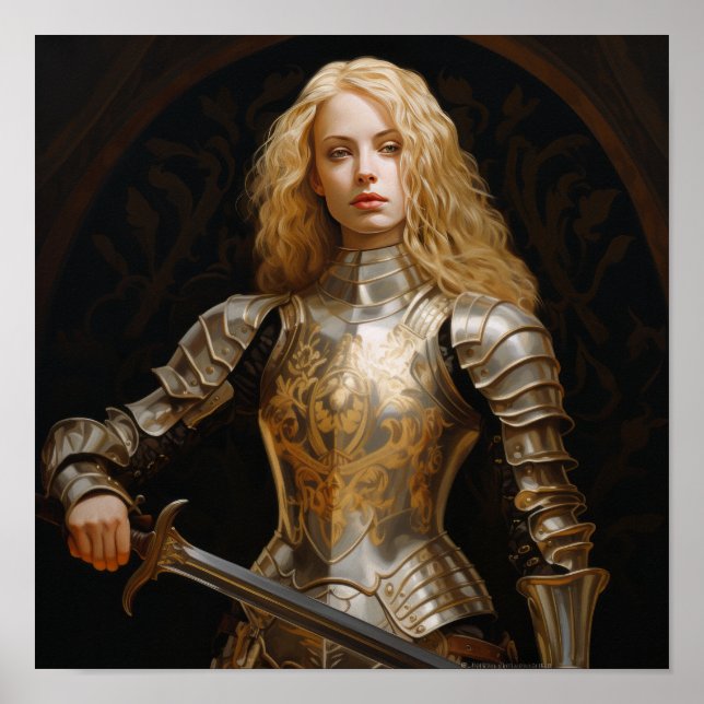 Poster Blonde Paladin - Jean de Arc Inspirou Warri (Frente)