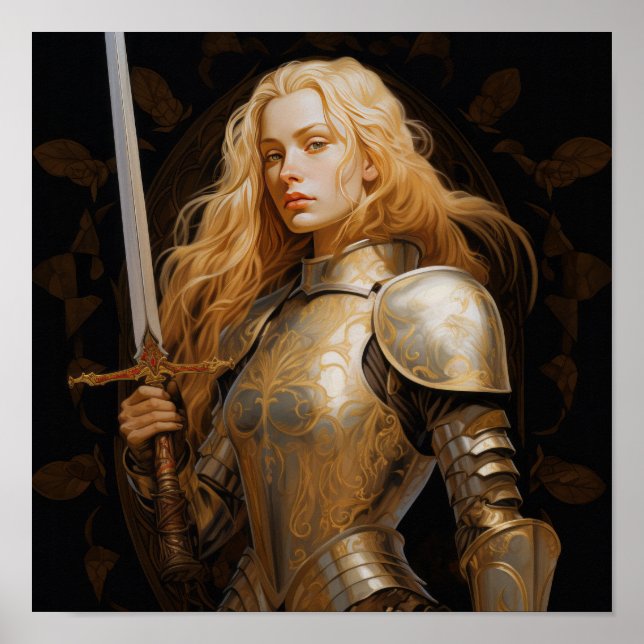 Poster Blonde Paladin Poster: Força inspiradora e Cour (Frente)