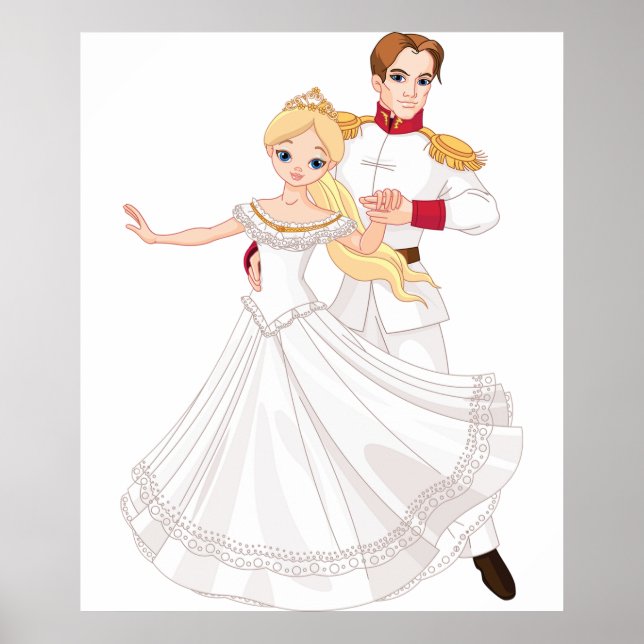 Poster Blonde Princess and Charming Prince Fairytale (Frente)