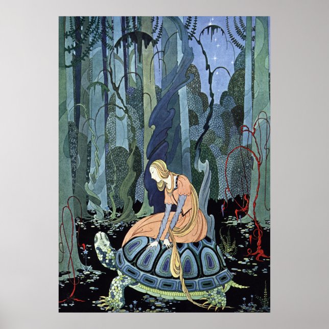 Poster Blondine and the Turtle by Virginia Sterrett (Frente)