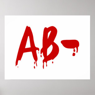 Pôster Blood Group AB - Hospital #Horror Negativo