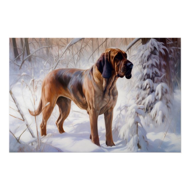 Pôster Bloodhound Deixe Nevar Natal (Frente)