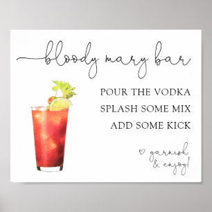 Poster Bloody Mary Bar Sinal