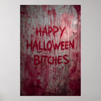 Poster Bloody Splatters Halloween Dramatic Crazy Door