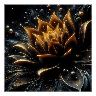 Pôster Bloom de ouro nas Profundidades do Crepúsculo