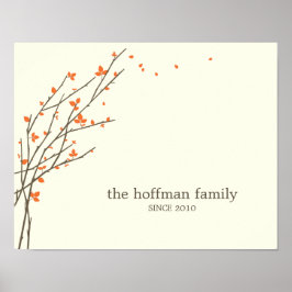 Poster Blooming Branches Personalizadas Wall Art -Orange-