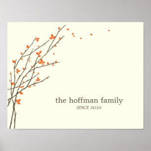 Poster Blooming Branches Personalizadas Wall Art -Orange-