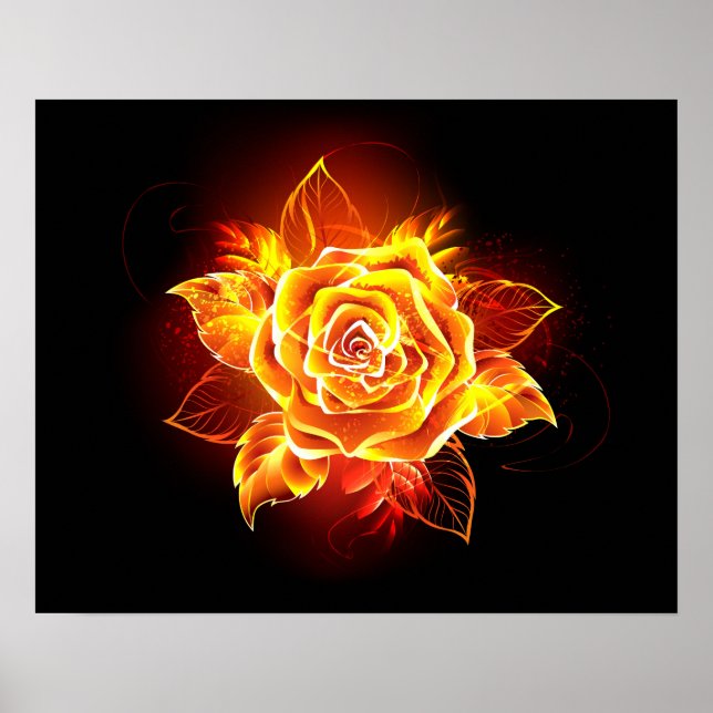Poster Blooming Fire Rosa (Frente)