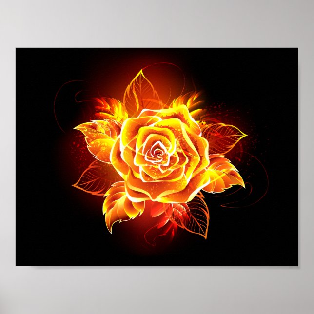 Poster Blooming Fire Rosa (Frente)