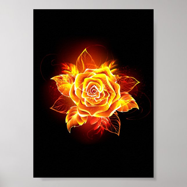 Poster Blooming Fire Rosa (Frente)