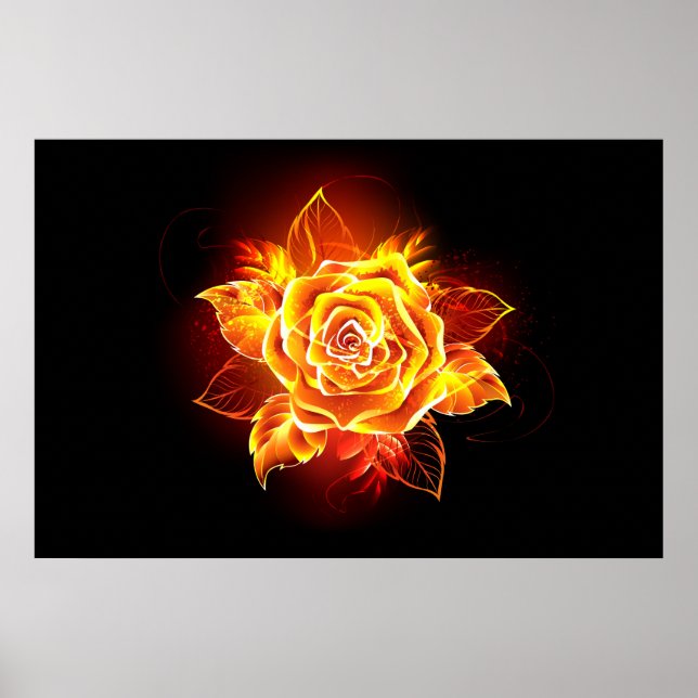 Poster Blooming Fire Rosa (Frente)