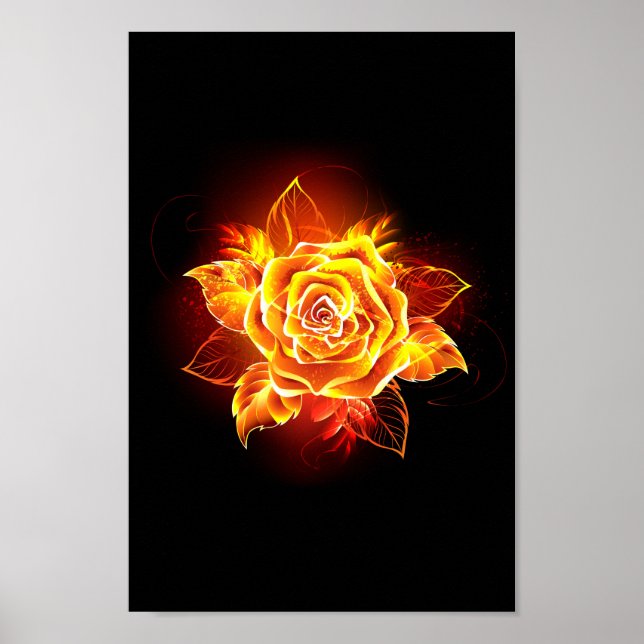 Poster Blooming Fire Rosa (Frente)