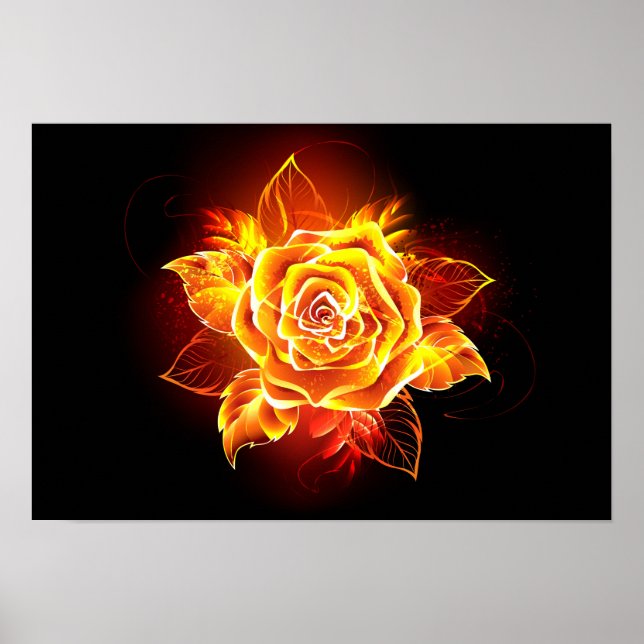 Poster Blooming Fire Rosa (Frente)