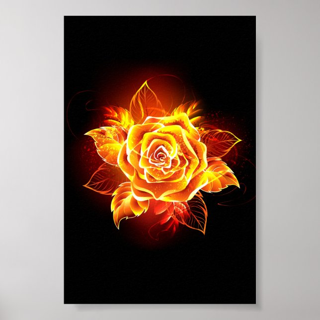 Poster Blooming Fire Rosa (Frente)