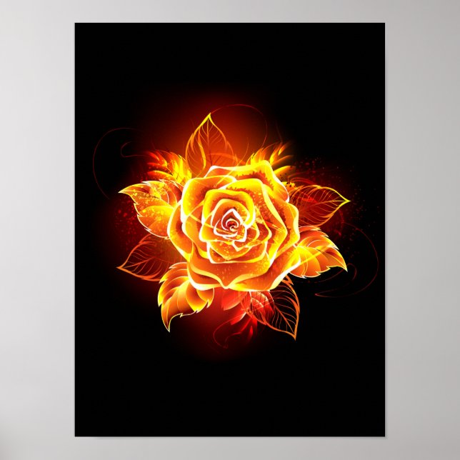 Poster Blooming Fire Rosa (Frente)