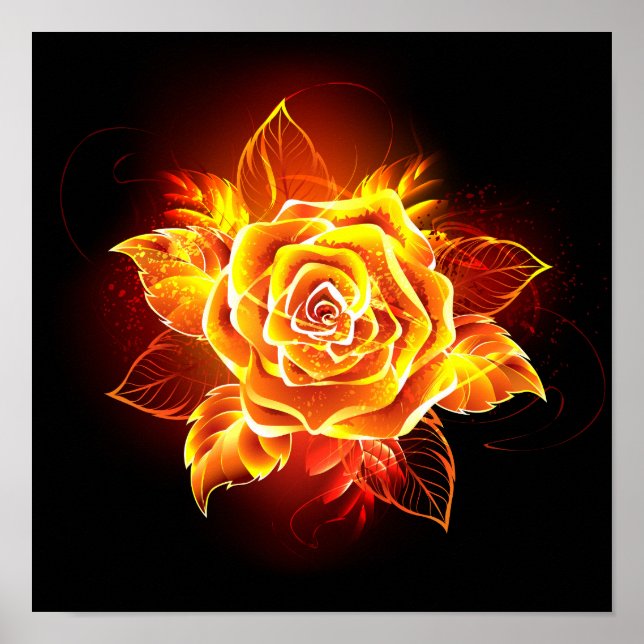 Poster Blooming Fire Rosa (Frente)