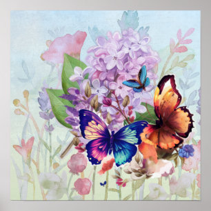 Poster Blooms Flutuados